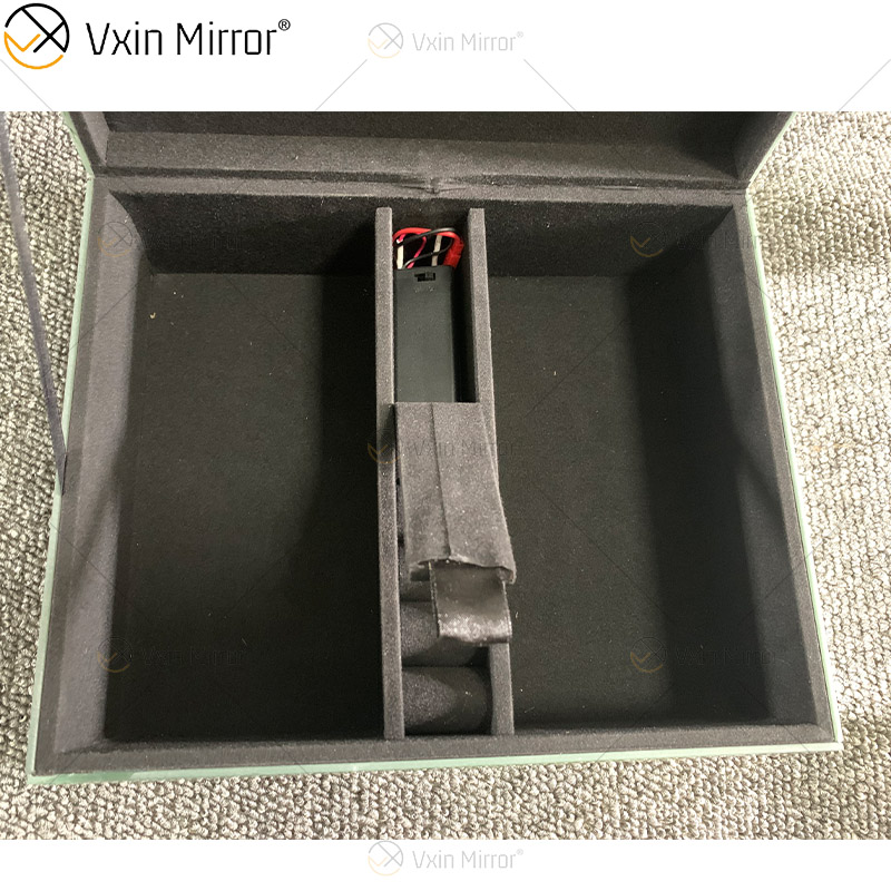 LED VXin ديكور المنزل مجوهرات صناديق الفضة الزجاج المكسر الماس الحديث معكوسة صندوق مجوهرات مع LED