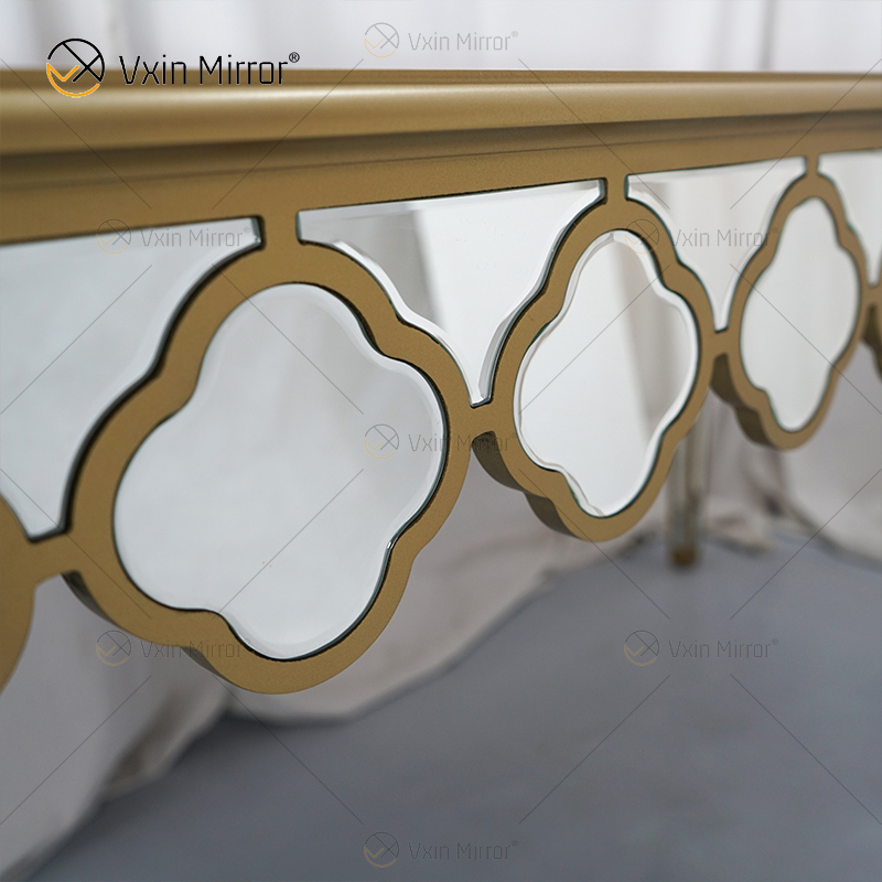 Facoty Supply End Table Luxury WXF-668 طاولة قهوة عاكسة محلية الصنع من الذهب الخالص