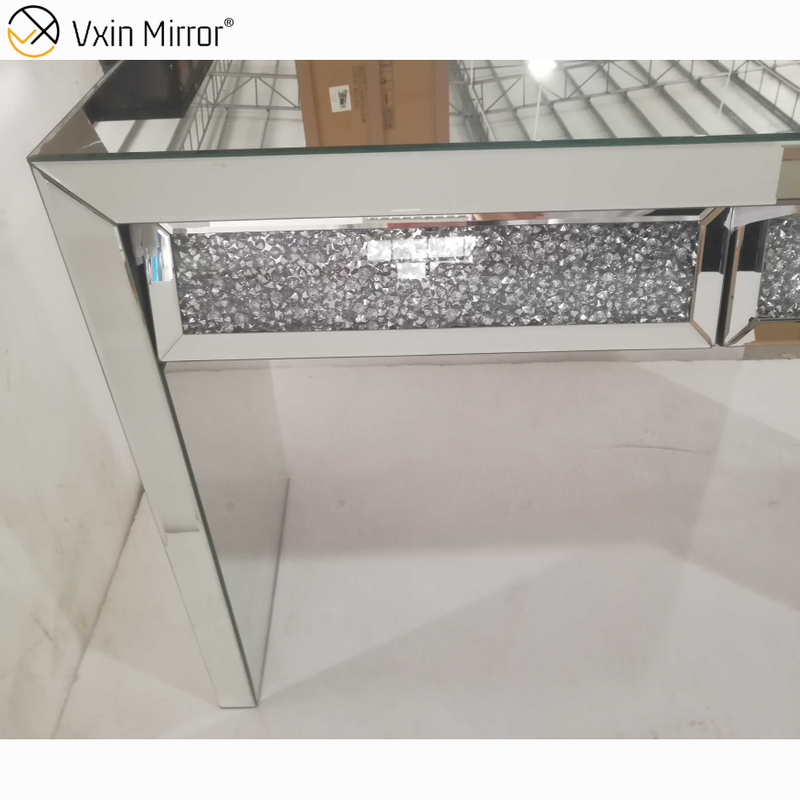 طاولة كونسول معكوسة VXin WXWF-710 بدرجين مكسران من الماس بيفال طاولة جانبية فضية