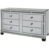 رخيصة WXWF-691 أثاث غرفة المعيشة مرآة تخزين خزانة مع 6 أدراج Silver Crush Diamond Cabinet