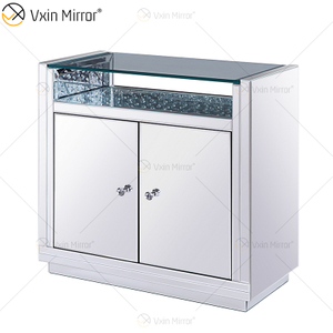 LED تصميم WXF-2124 مثمن الخرز الأزياء مرآة ماكياج مجلس الوزراء مباراة LED مرآة مخصص التوصيل