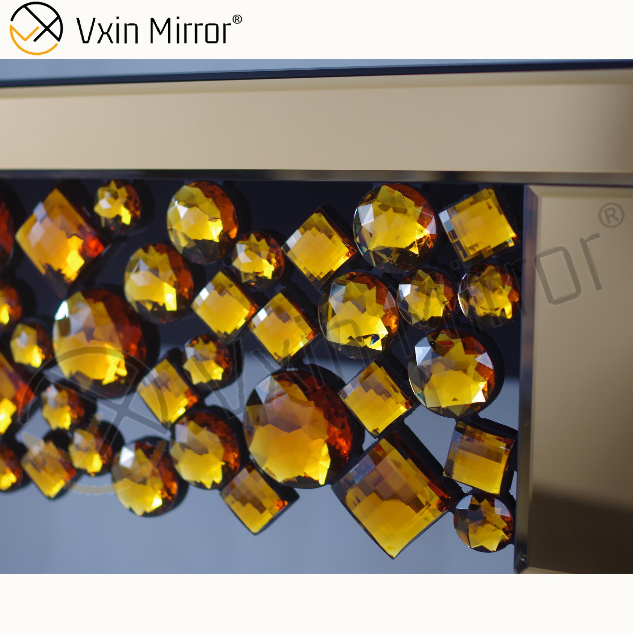 Vxin WXF-049 Oem Factory Chinese Factory طاولة وحدة التحكم بمرآة ضيقة بأرجل طويلة