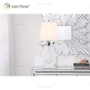Vxin WXTL-142 مصباح مرآة طاولة LED كريستال فضي أنيق 3 ألوان ضوء LED لغرفة النوم