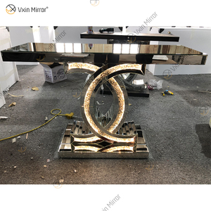 حار بيع WXWF-150 LED وحدة التحكم الجدول مع مرآة ديكور المنزل غرفة المعيشة أثاث وحدة التحكم الجداول