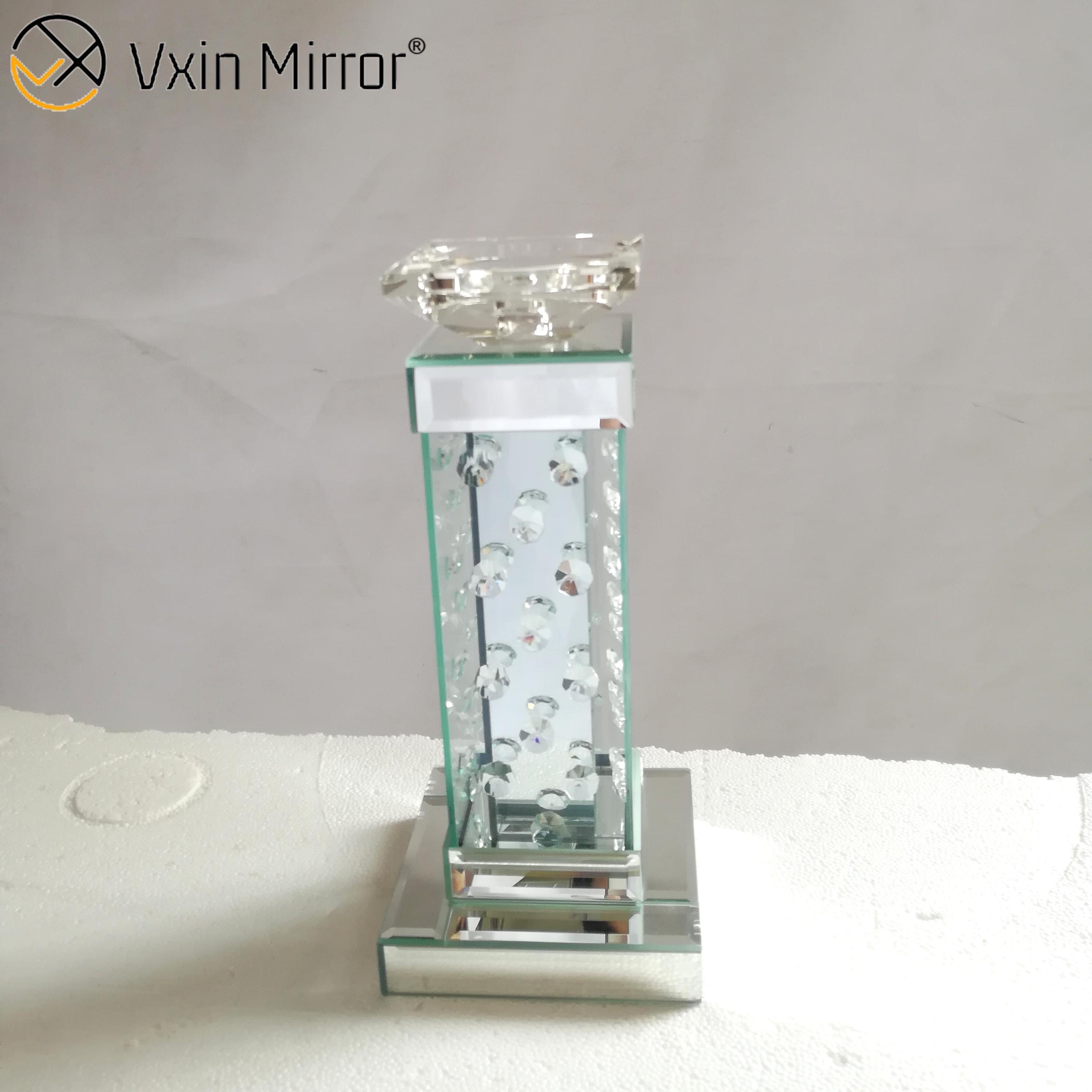 Vxin Mirror WXCH-05 حامل شموع كريستال بمرآة