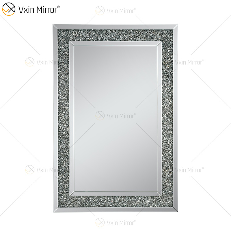 الجملة WXM-1759 الذهب مصنع توريد تصميم تزيين 3 ألوان سحق الماس الأثاث والمرايا ديكور غرفة المعيشة مرآة الحائط