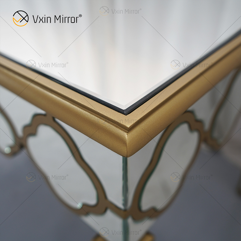 Facoty Supply End Table Luxury WXF-668 طاولة قهوة عاكسة محلية الصنع من الذهب الخالص