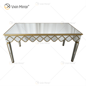 Facoty Supply End Table Luxury WXF-668 طاولة قهوة عاكسة محلية الصنع من الذهب الخالص