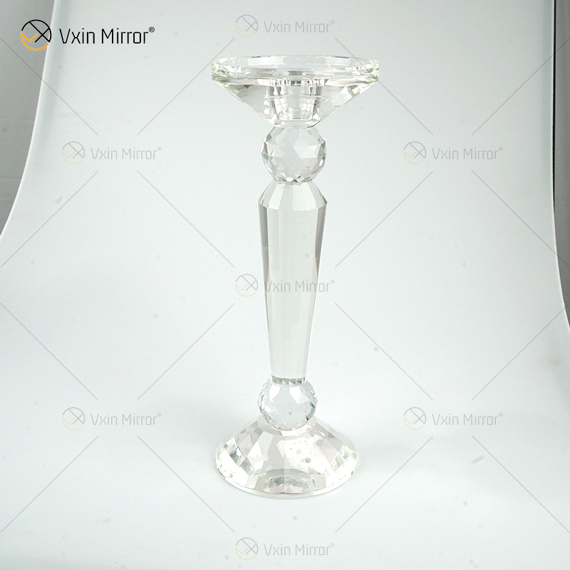 Vxin Mirror Popular VX-08 فضي أنيق شمعدان كريستال حامل شمعة