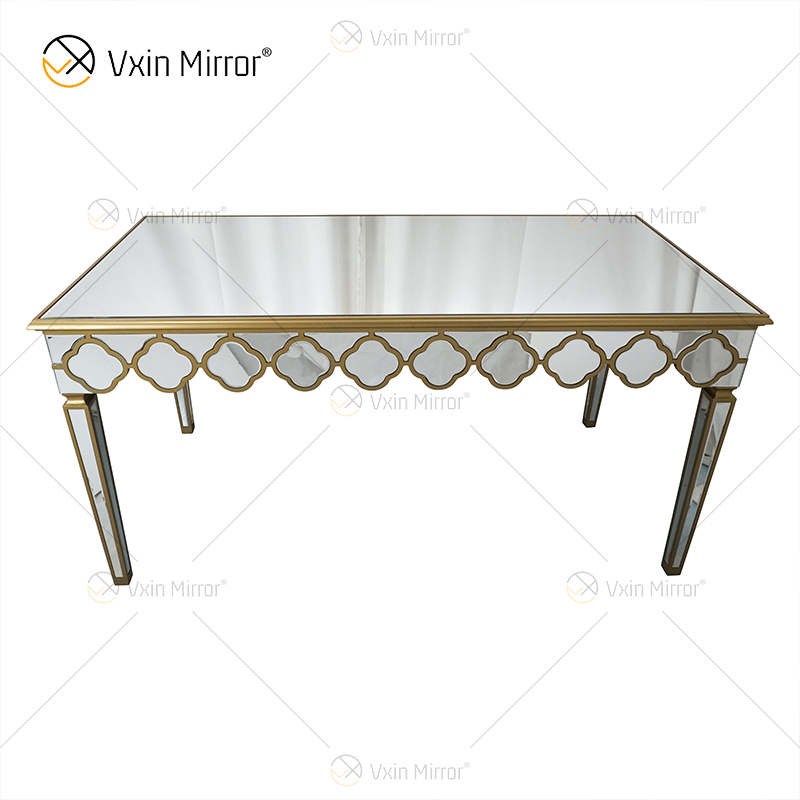 Facoty Supply End Table Luxury WXF-668 طاولة قهوة عاكسة محلية الصنع من الذهب الخالص