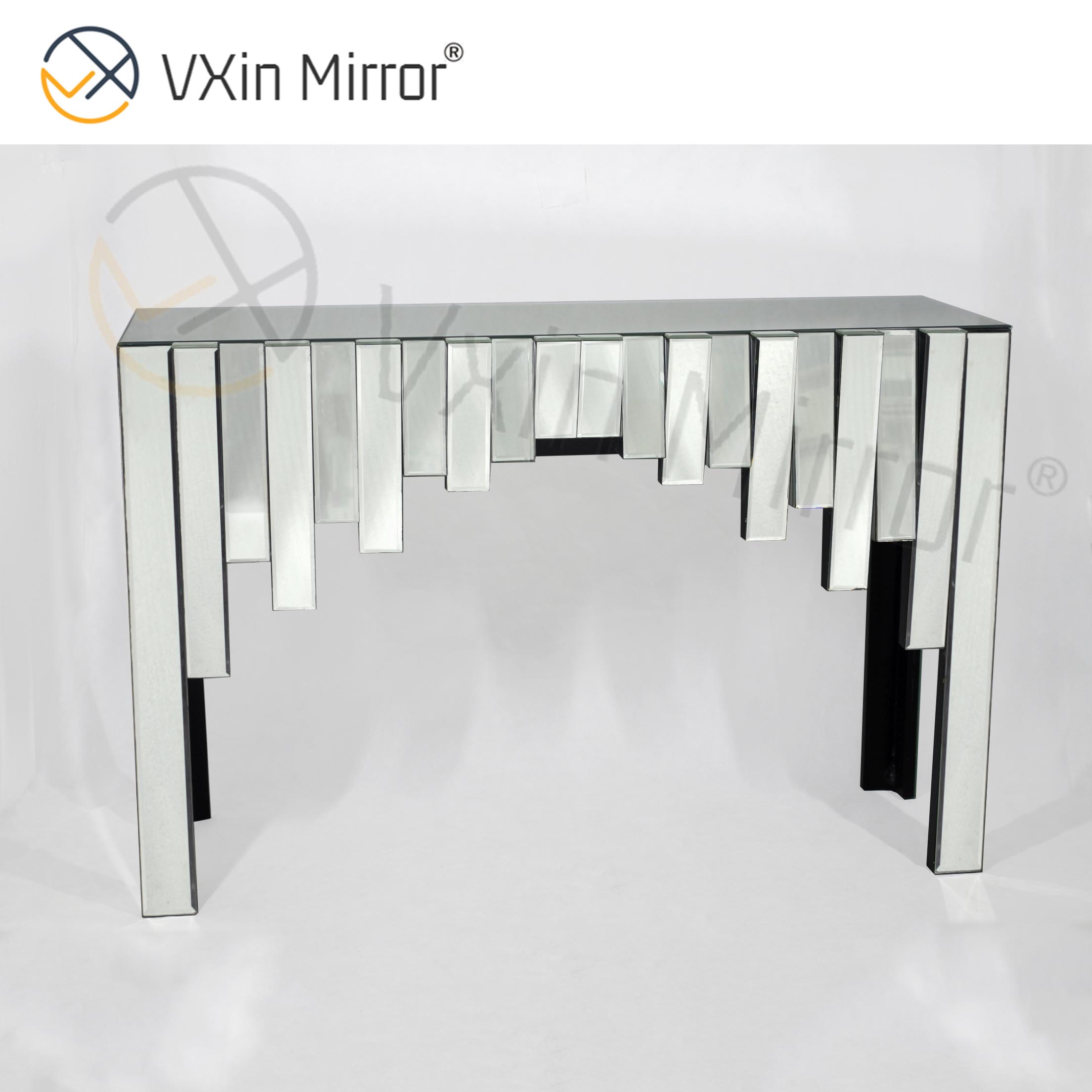 الصين مورد Vxin أثاث حديث فضي 3D أنيق قاعة طاولة وحدة التحكم أثاث مرآة فاخرة