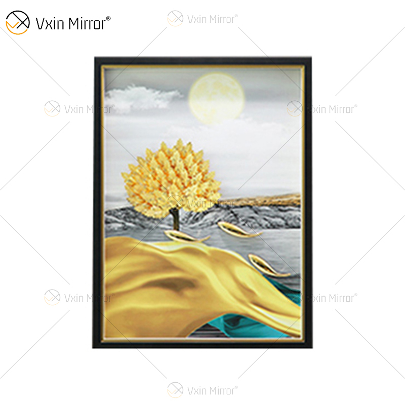 أحدث Vxin WXPA-024 3D مجردة المعادن جدار ديكور فني ديكور المنزل غرفة المعيشة الفاخرة مؤطرة للمنزل مجموعة للبيع