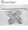 Vxin Miorror WXF-067 توريد المصنع طاولة وحدة التحكم الزجاجية العقلية الأنيقة للفنادق طاولة كولسول فضية رخيصة