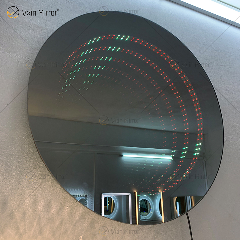 WXDL-114 LED جهاز تحكم عن بعد 6 ألوان مقاوم للماء مزود طاقة RGB مثبت على الحائط مرآة نفق خفيف بدون إطار