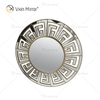 Fashion Decoration WXM-1525 Wall Decoration Silver Glass الفاخرة جولة الجدار مرآة فريدة من نوعها