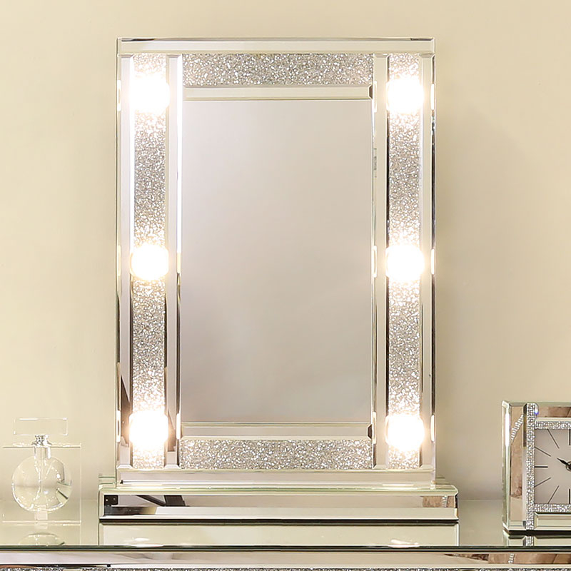 مجموعة منضدة الزينة الفينيسية طراز VXin WXDL-103 Sparkle Hollywood Mirror مع 3 لمبات ألوان