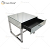 Vanity Modern WXF-139-2 منضدة أثاث من الزجاج الفضي الأكريليكي مع أدراج وطاولة بجانب السرير معكوسة لغرفة النوم