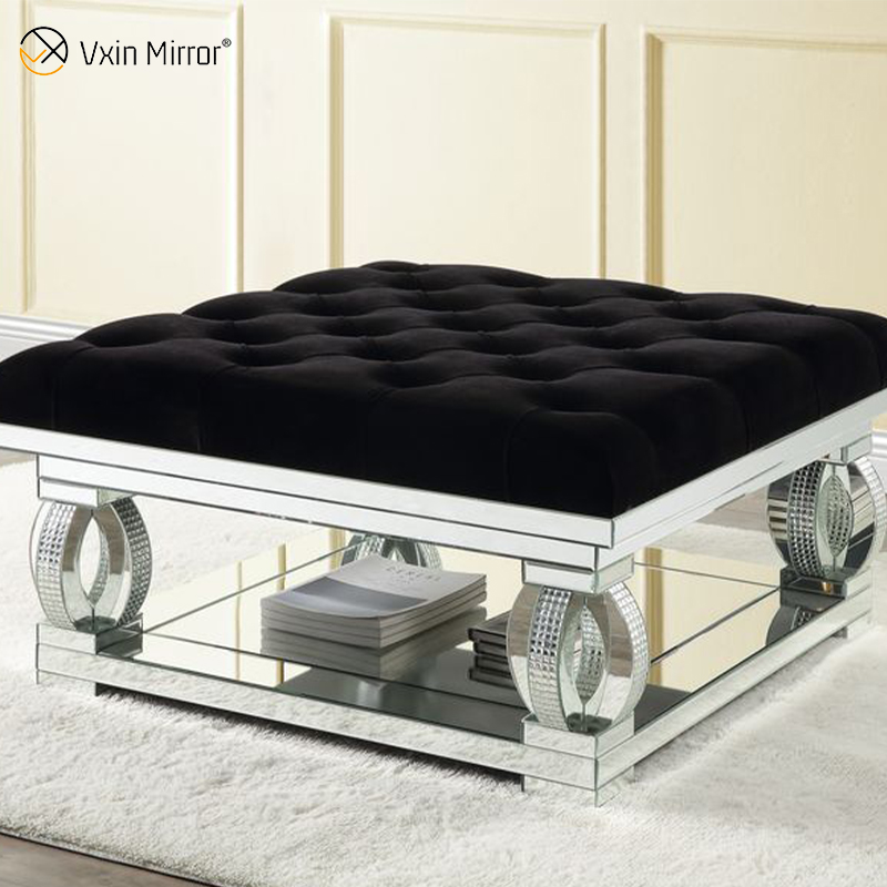 Modern WXF-601 طاولة قهوة معكوسة طاولة جانبية سباركلي لغرفة المعيشة مع أريكة للمجموعة