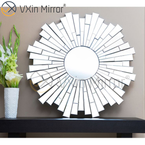 Vxin Wall Decoration WXM-1004 مرآة زجاجية ثلاثية الأبعاد فضية للتعليق على الحائط
