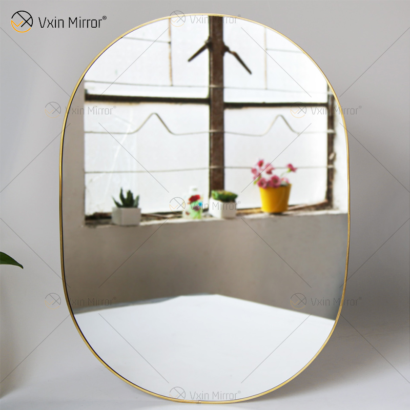 Vxin ذهبي فريد من نوعه لديكور الحائط بإطار معدني ذهبي مرايا زخرفية فاخرة وبسيطة وأنيقة