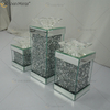 Vxin Mirror WXCH-078 حامل شموع فضي عائم بلورات عاكسة