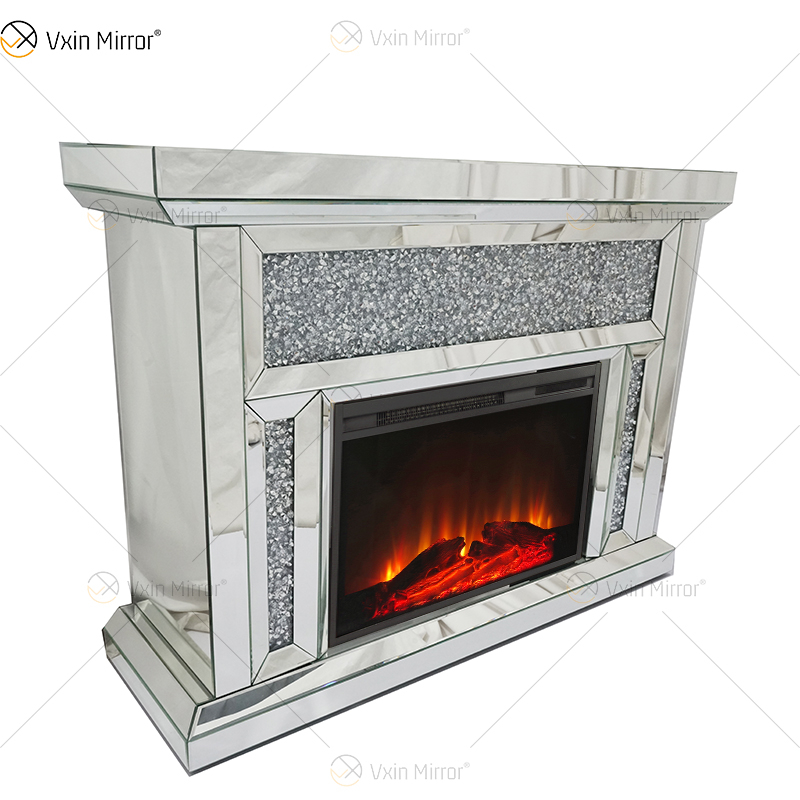 العائمة Sparkle Crystal Mirrore Fireplace WXWF-1106 مع إدراجات في البيع الساخن