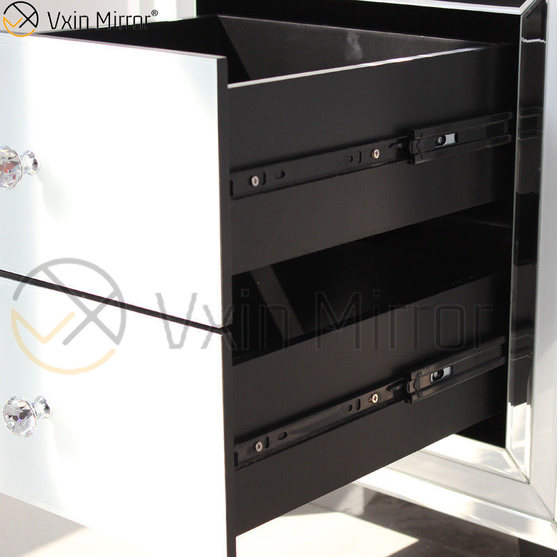 حار بيع أثاث منزلي أبيض زجاجي 2 أدراج خزانة معكوسة صندوق WXF-786