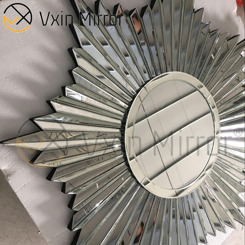 Fancy 3D Wall Decorate WXM-1652 مرآة حائط أنيقة فضية للتعليق