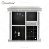 Vxin Home Decor WXF-142 خزانة نبيذ طويلة فضية مرصعة بالماس المكسر مع أدراج واحدة