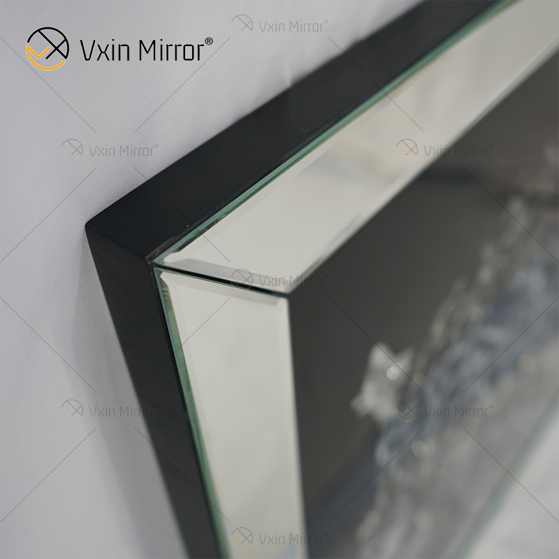 VXin WXMA-19 ديكور المنزل إطار زجاجي معكوسة الفهد جدار الفن الكريستال الخزف اللوحة مرآة جدار الفن