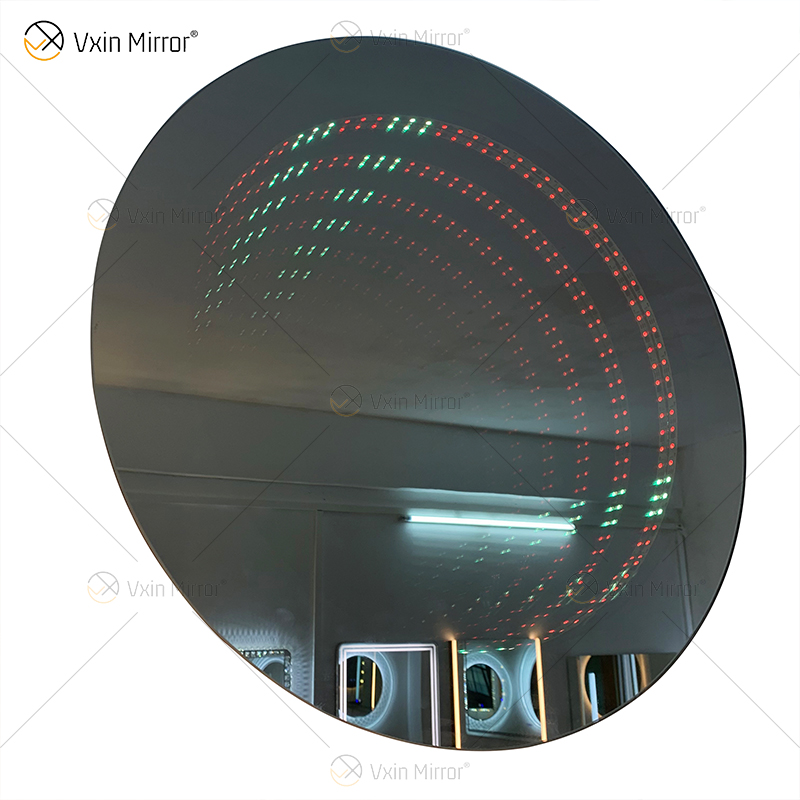 WXDL-114 LED جهاز تحكم عن بعد 6 ألوان مقاوم للماء مزود طاقة RGB مثبت على الحائط مرآة نفق خفيف بدون إطار