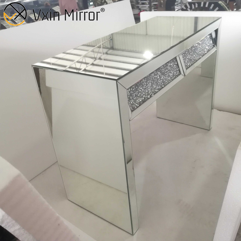 طاولة كونسول معكوسة VXin WXWF-710 بدرجين مكسران من الماس بيفال طاولة جانبية فضية
