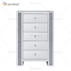 أوروبا الحديثة WXF-719 خمسة أدراج عربة أطفال فضية مكسورة إطار ماسي bedsideTable معكوسة طاولة بجانب السرير