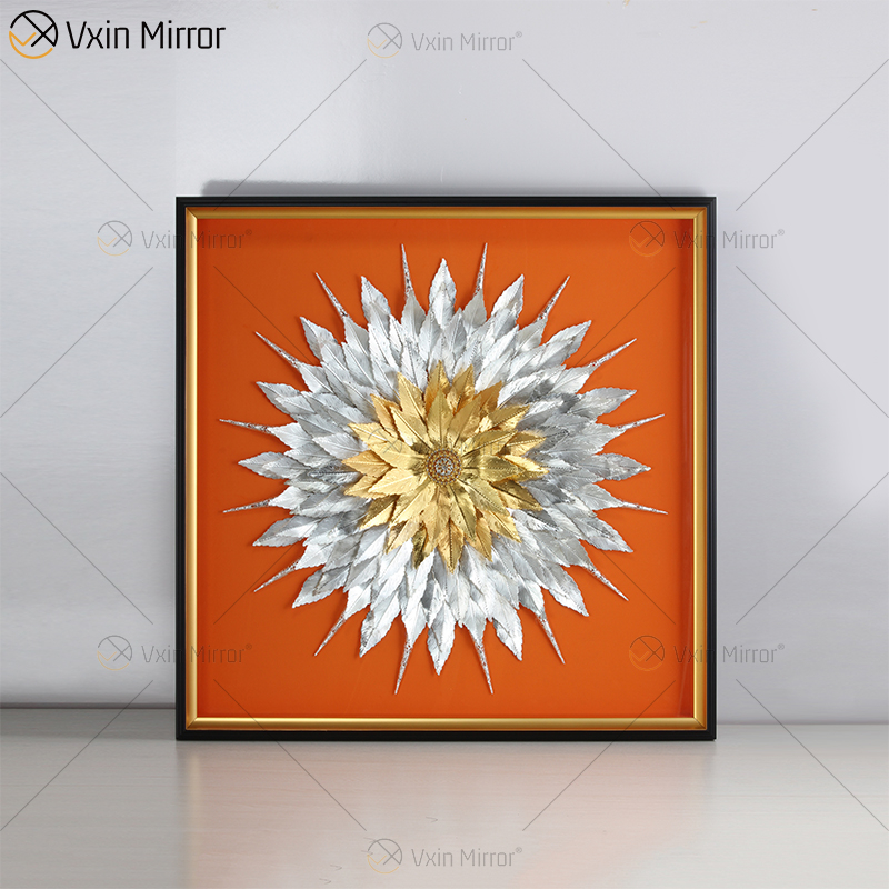 أحدث Vxin WXPP-39 ثلاثية الأبعاد مجردة جدار الفن معدن جدار ديكور فني ديكور المنزل غرفة المعيشة الفاخرة مؤطرة للمنزل مجموعة للبيع