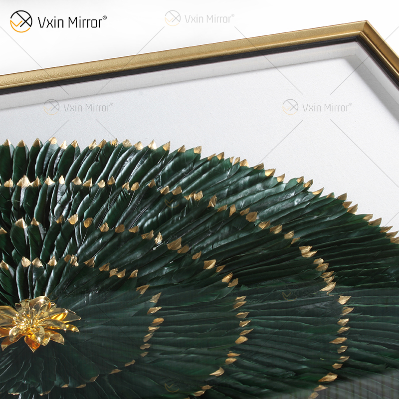 جديد وصول Vxin WXPA-007 مرآة تحفيزية حديثة جدار الفن معدن ريشة معلقة صورة لغرفة المعيشة مجموعة للبيع