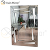 3D منحوتة الجدار الديكور WXM-1505 الفضة الحديثة الجدار شنقا مرآة