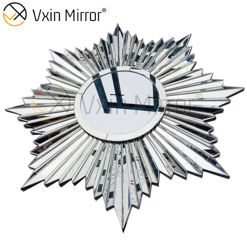 Fancy 3D Wall Decorate WXM-1652 مرآة حائط أنيقة فضية للتعليق