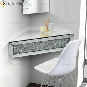 Vxin Factory Supply WXF-152 الفضة جدار ديكور الفضة المطحون الماس مرآة جدار الجرف