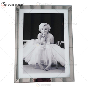 VXin WXPP-19 ديكور المنزل إطار زجاجي معكوسة آلهة صورة جدار الفن الكريستال الخزف اللوحة مرآة جدار الفن