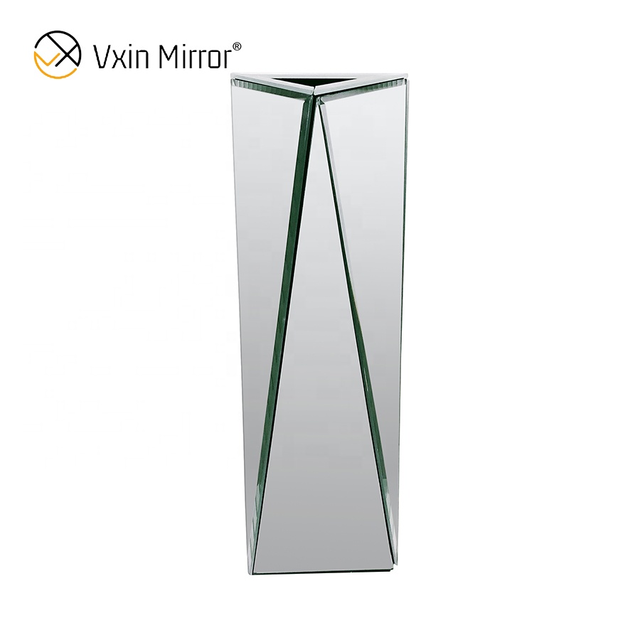 WXMV-040 Home Hotel Decor مزهرية منضدية عاكسة فضية للديكور الداخلي للفندق