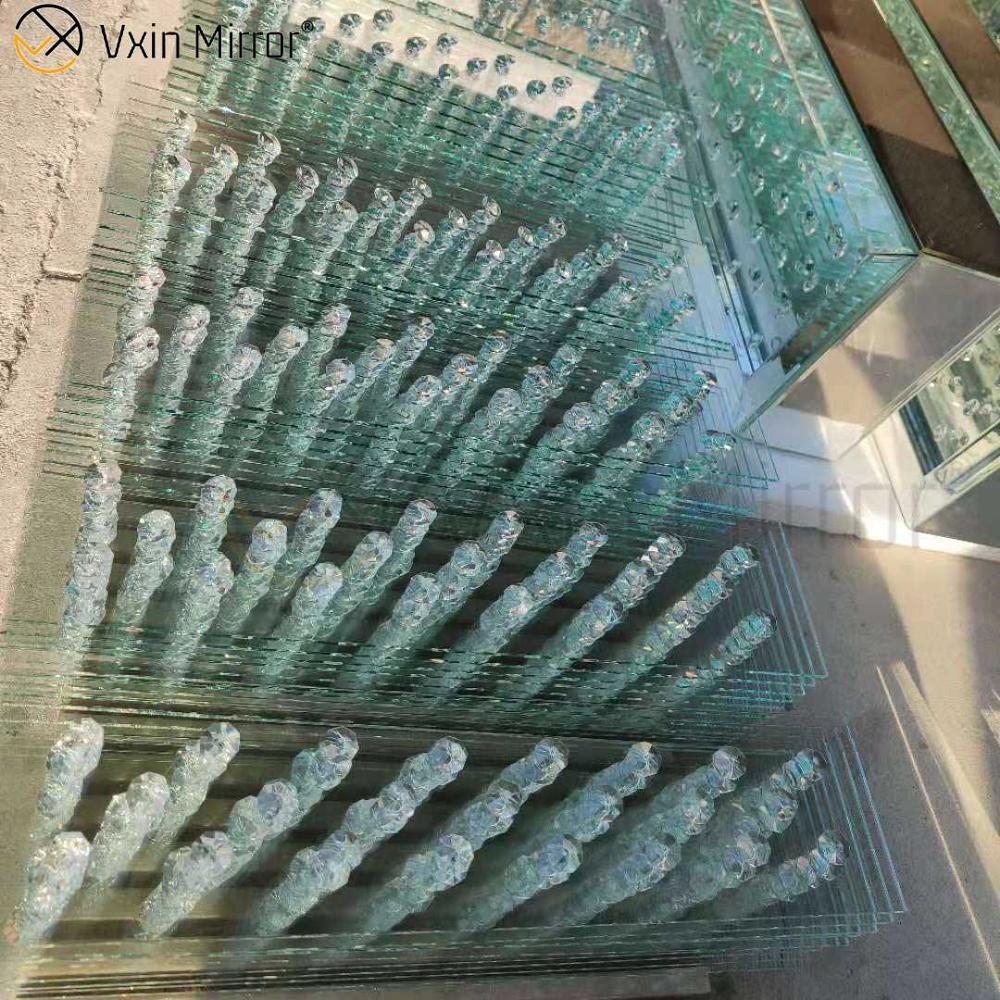 المصنع بالجملة Vxin Mirror WXCH-07 حامل شمعة زجاج كريستال خشبي