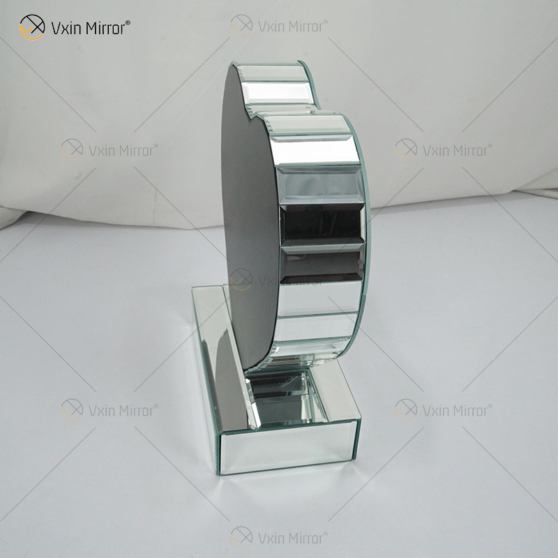 ديكور المنزل توريد مصنع Vxin End Table WXF-155 الفضة المطحونة الماس مرآة الجانب الجدول