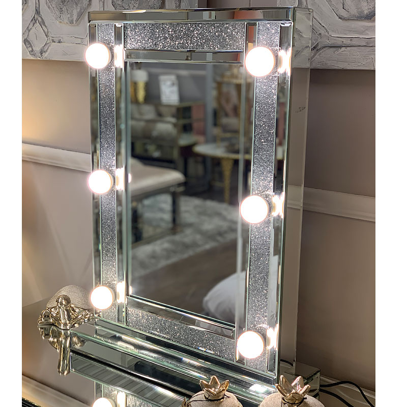 مجموعة منضدة الزينة الفينيسية طراز VXin WXDL-103 Sparkle Hollywood Mirror مع 3 لمبات ألوان