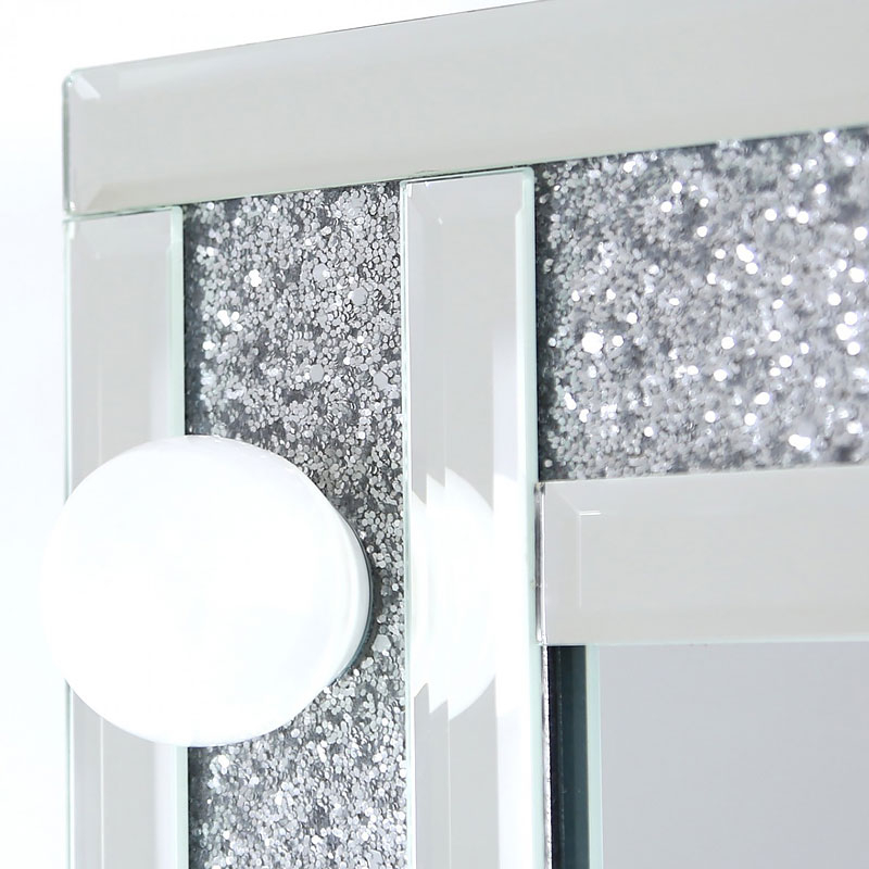 مجموعة منضدة الزينة الفينيسية طراز VXin WXDL-103 Sparkle Hollywood Mirror مع 3 لمبات ألوان