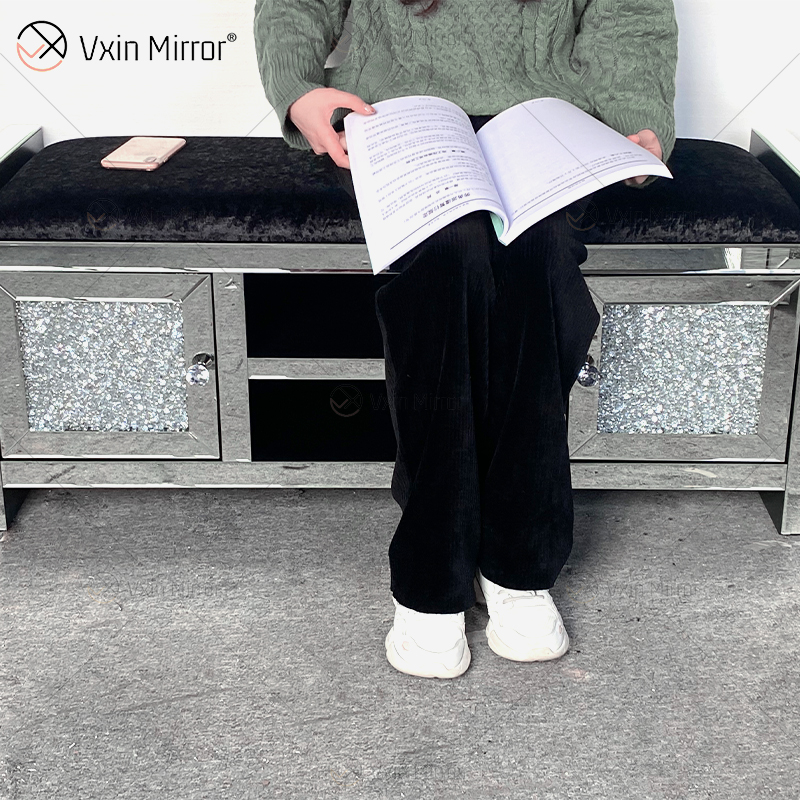 تصميم جديد WXF-611 حوامل تلفاز سباركلي معكوسة حديثة لغرفة المعيشة مع أريكة